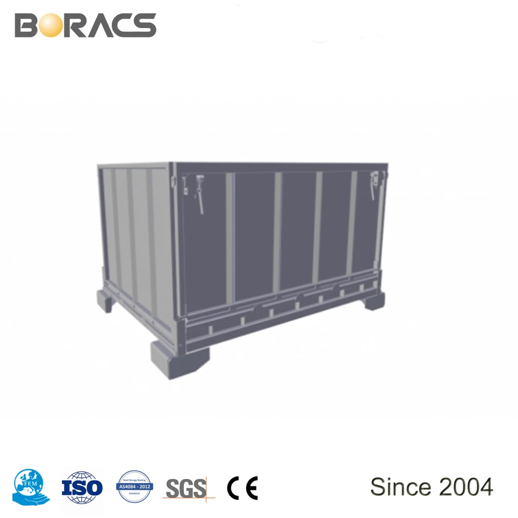 Metal Bin Storage Container Wire Mesh Pallet Crate Foldable Stackable Steel Storage Cage Pallet From Direct Factory