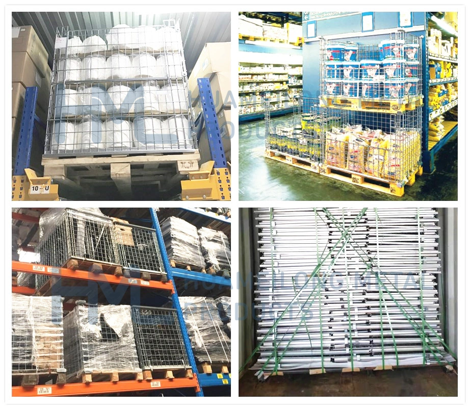 Stackable Collapsible Folding Storage Metal Steel Wire Mesh Pallet Cage for Sale