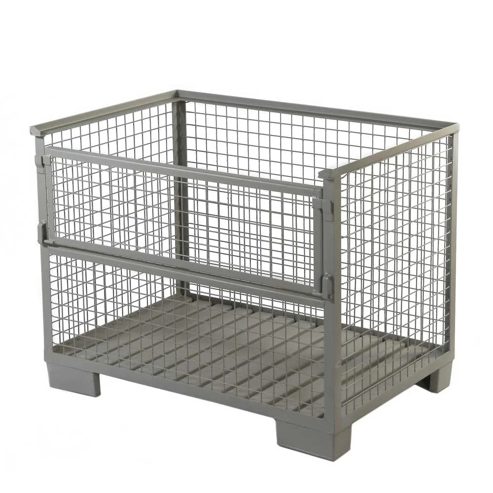 EU Type Warehouse Collapsible Stackable Wire Mesh Storage Metal Cage Stillage