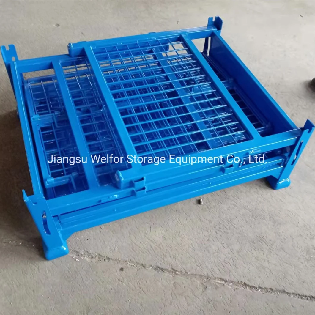 Stackable Foldable Steel Welded Heavy Duty Wire Mesh Pallet Cage