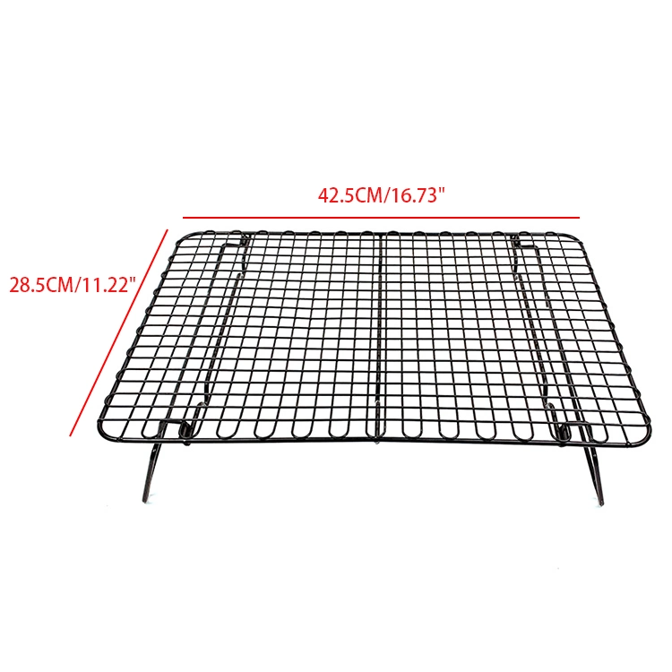 Kitchen Baking Rack Black Household Steel Cake Pastry Doughnut Folding Stackable Baking Cooling Rack