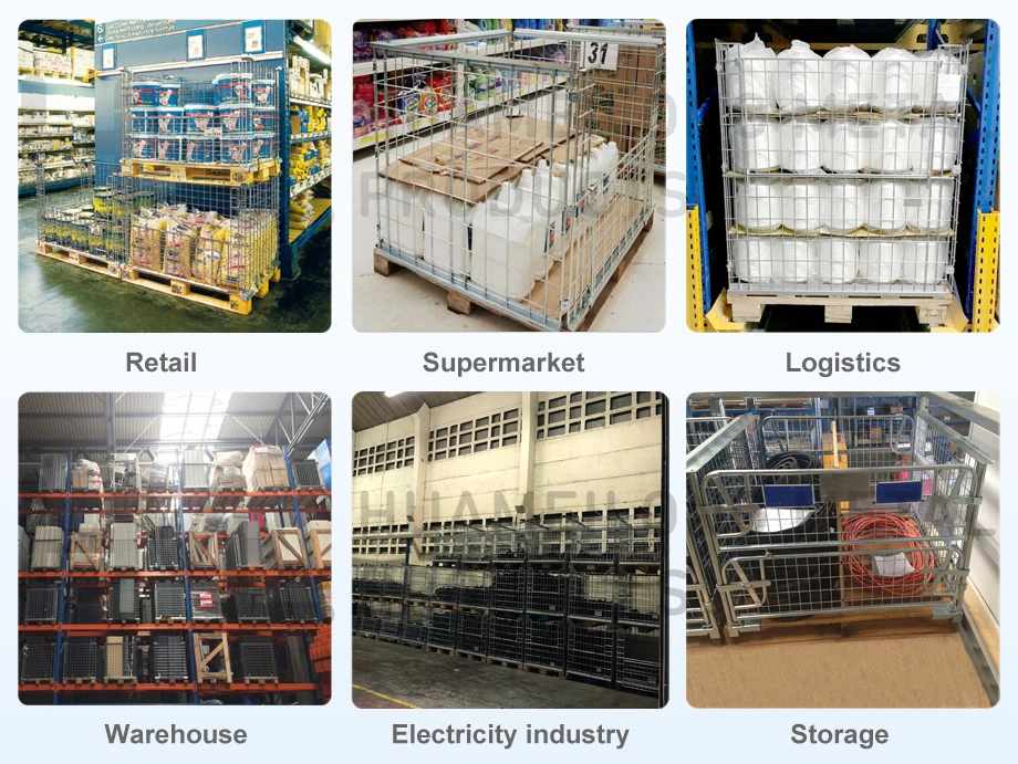 Euro Stacking Warehouse Storage Steel Metal Cage Pallet for Sale