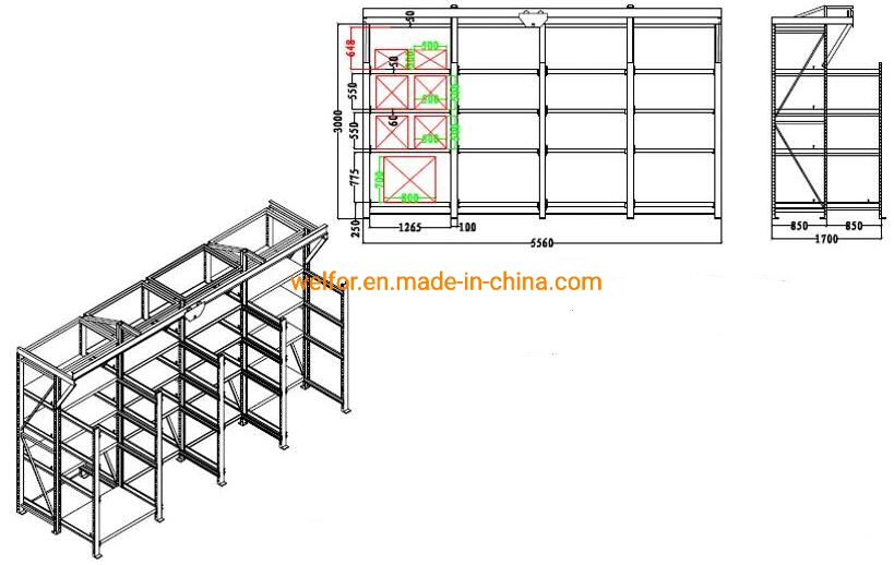 Factory Warehouse Drawer Racking CE Certificate Metal Heavy Duty Mold Racks