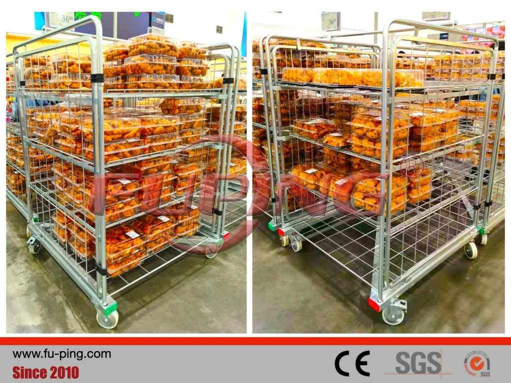 China Welded Transport Wire Mesh Pallet Cage with Pallet