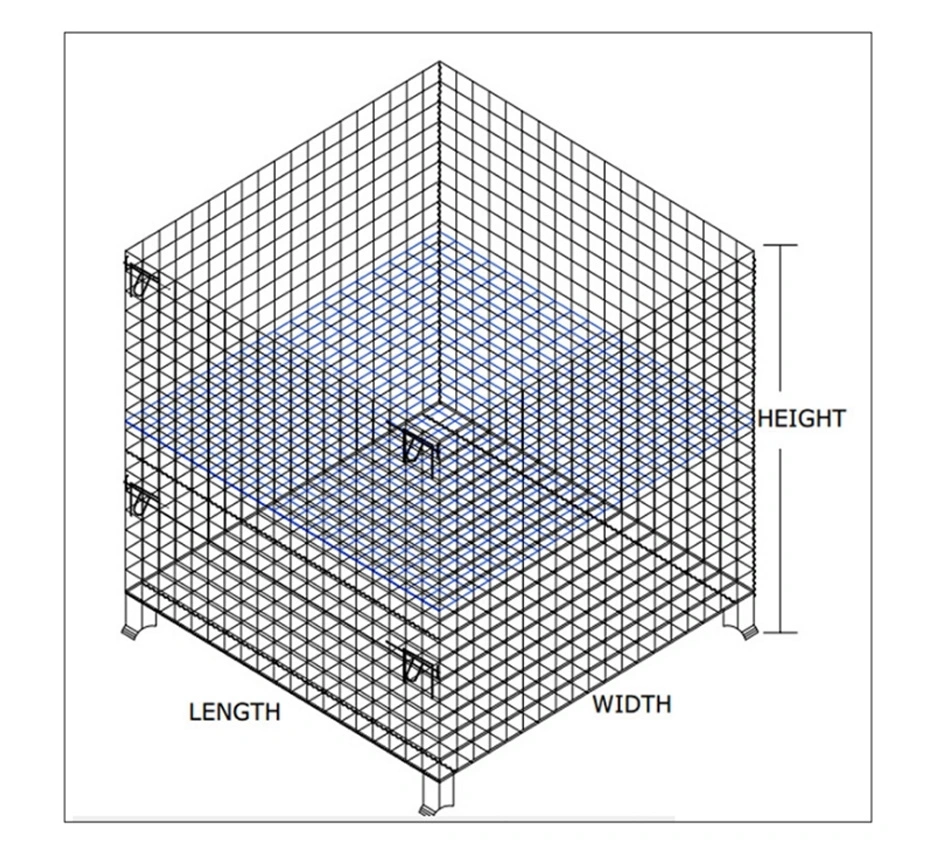 Customized Welded Steel Lockable Pallet Storage Cage