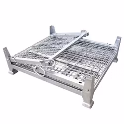 창고 보관을 위한 고하중 베어링 접이식 아연 도금 철망 프레임/케이지