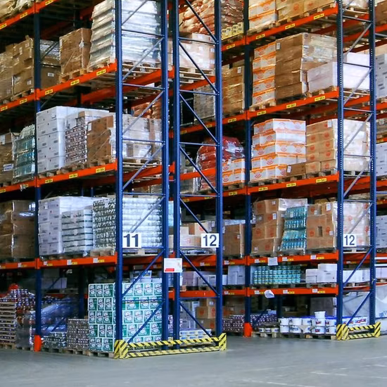 가장 일반적으로 사용되는 보관 랙, 보관 랙, 물류, 다양한 팔레트에 대한 다중 랙.